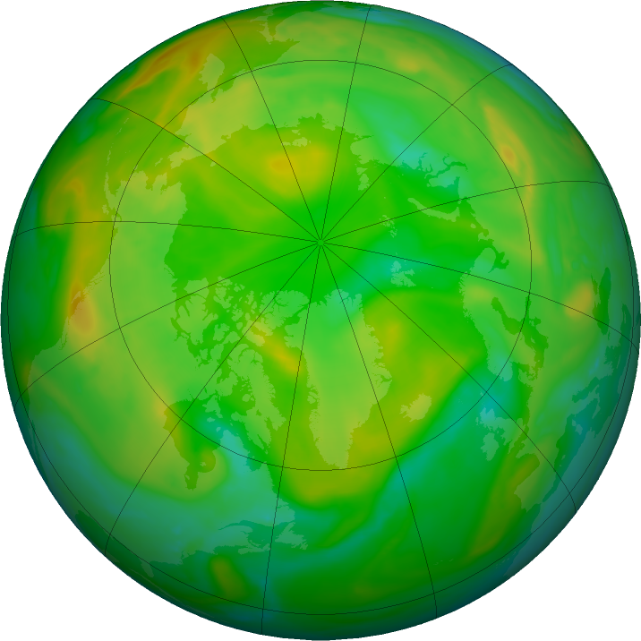 Arctic ozone map for 22 June 2022